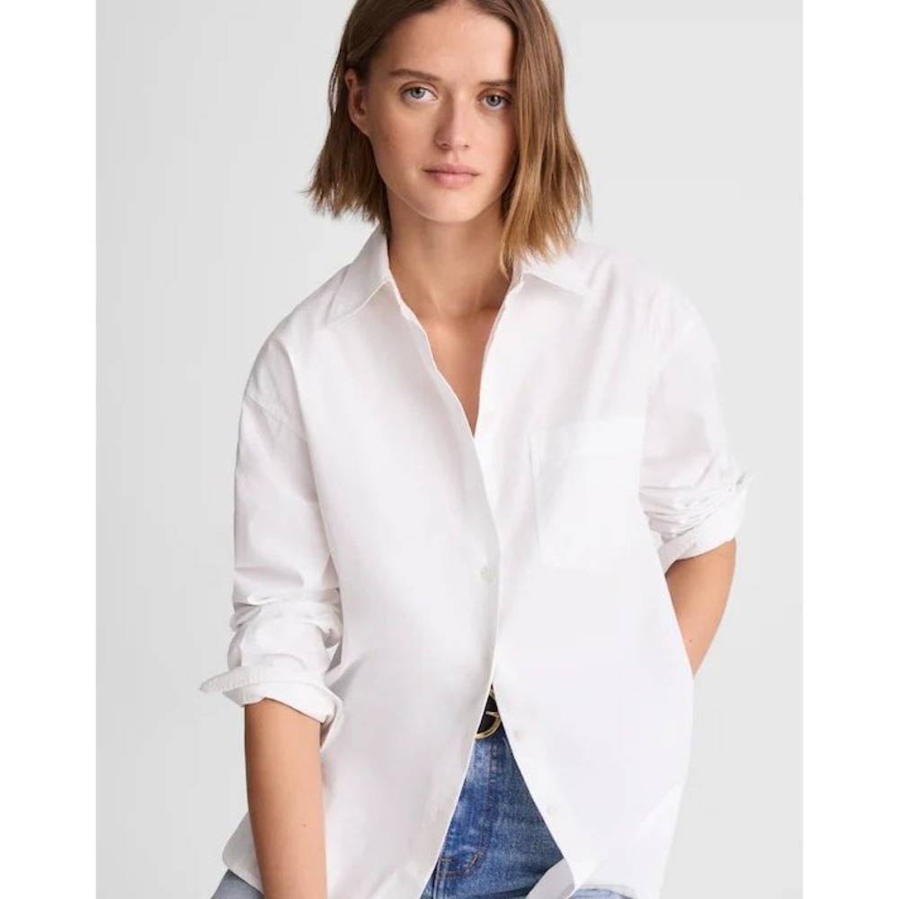 Madewell The easy shirt size small new white